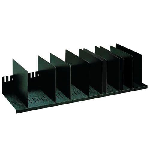 Clasificador vertical con separadores desmontables para armarios - Negro - Paperflow