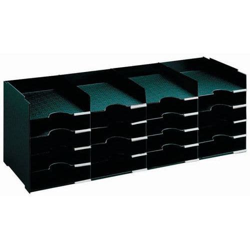 Clasific. casillero horizontal - Negro - Paperflow