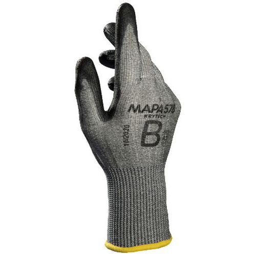 Guantes anticortes de nivel B Krytech 578 - Mapa