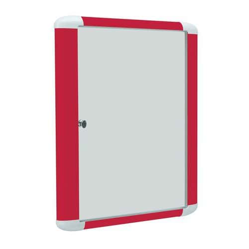 Vitrina de interior de color - Fondo de aluminio - Puertas de vidrio de seguridad