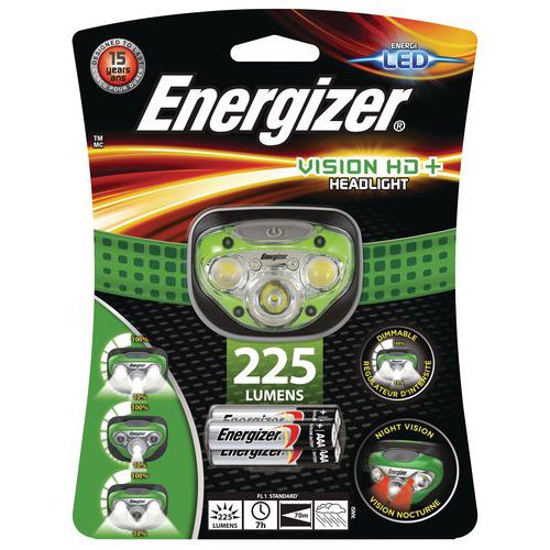 Linterna frontal 5 LED - Vision HD+ - 225 lm - Energizer