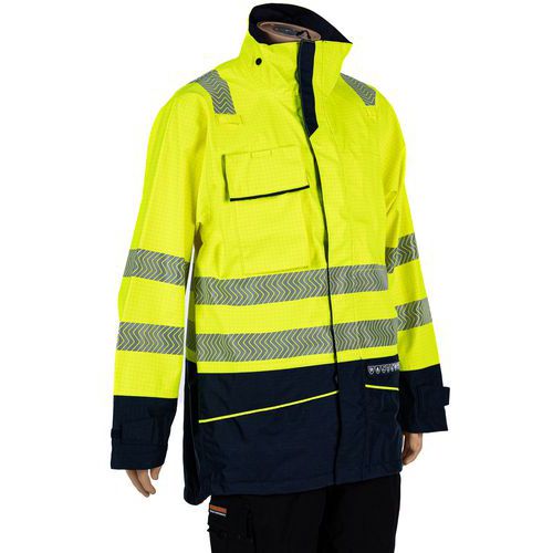 Parka impermeable de alta visibilidad con protección ARC Torvik de color amarillo - Sioen