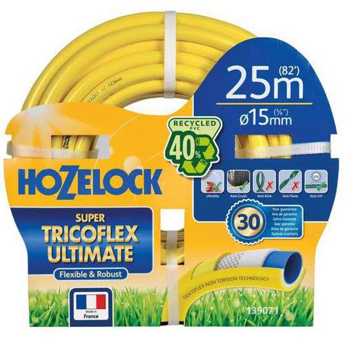 Kit de riego Super Tricoflex Ultimate amarillo ø 15 mm×20 m - Hozelock