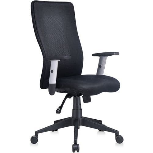 Silla de oficina ergonómica con respaldo alto Penelope - Tejido - Manutan Expert