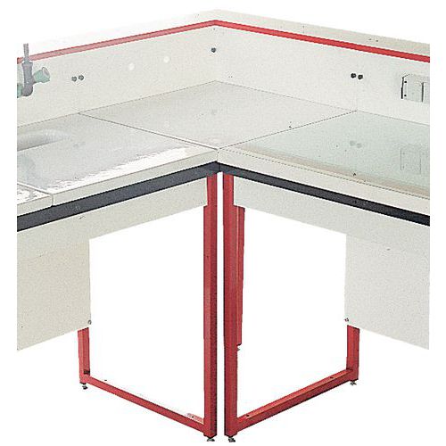 Mueble de ángulo modular para laboratorio - Gres - Con respaldo