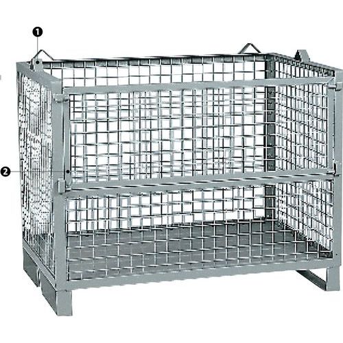 Caja palé apilable - Rejilla - con patas