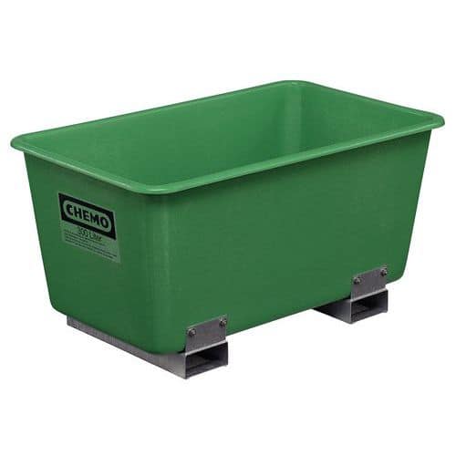 Caja encajable con guía para horquillas - 1180 mm de longitud - 300 L - Cemo