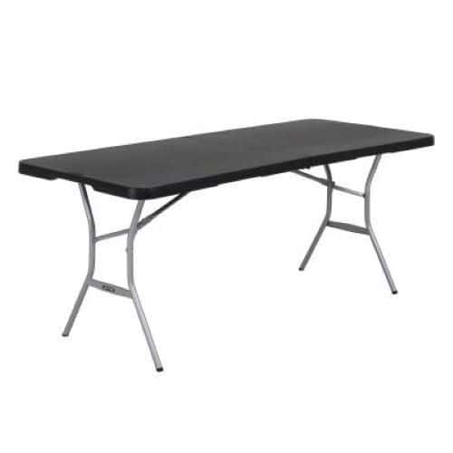 Mesa LIFETIME de 183 x 76 cm plegable en 2 - Negra