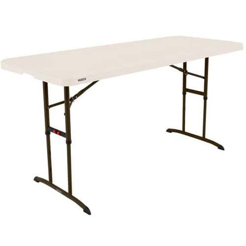 Mesa plegable LIFETIME de 183x76 cm de altura ajustable