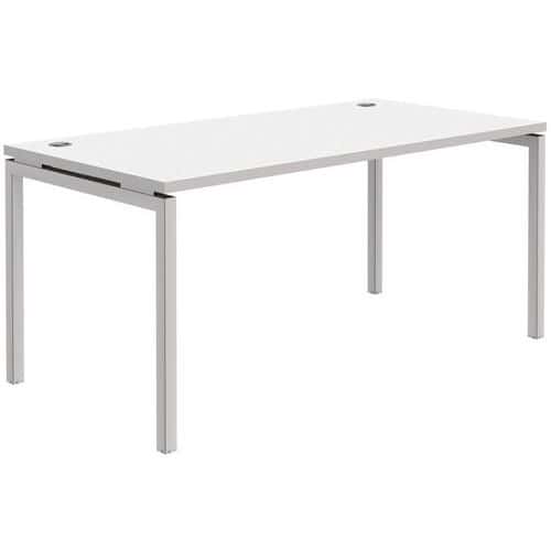 Mesa de oficina rectangular Open - Blanco/blanco