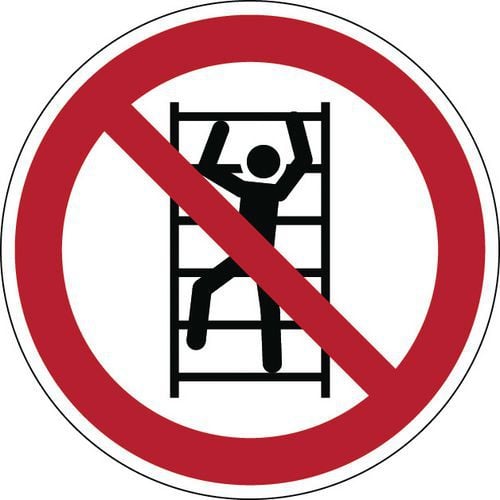 Panel de prohibición - Escalada prohibida - Rígido