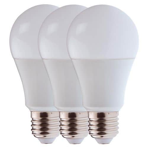 Paquete de 3 bombillas LED estándar E27 11 W - Velamp