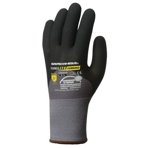 Guantes Eurolite recubiertos de nitrilo con relieves