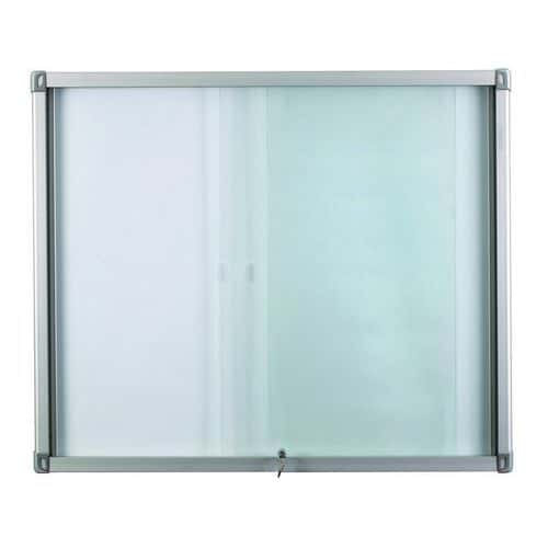 Vitrina de interior Leaf - Fondo de aluminio - Puerta de cristal de máxima seguridad