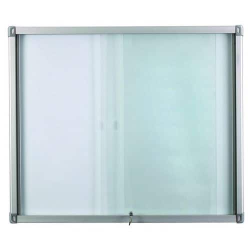 Vitrina de interior Leaf - Fondo de aluminio - Puerta de cristal de máxima seguridad