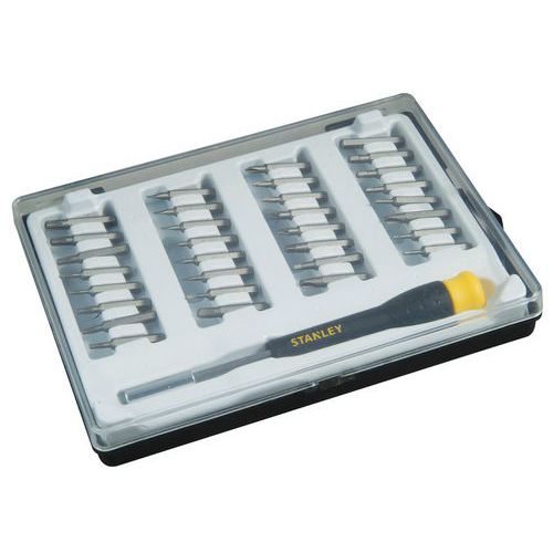 Jeu de 35 pièces Tournevis micro embouts - Stanley