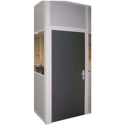 Puerta corredera para cerramientos de taller de chapa de acero o con melamina- Panel macizo - Altura 3 m