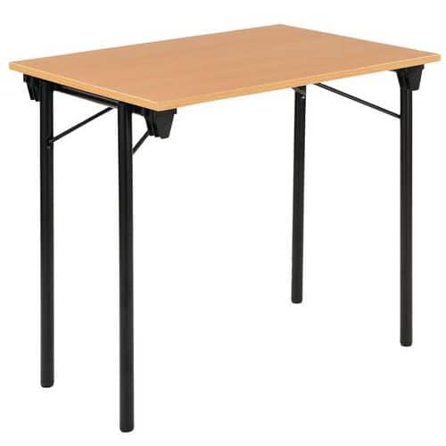 Mesa plegable Eco - haya y negro - 80x60