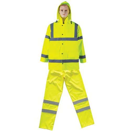 Conjunto impermeable de alta visibilidad amarillo Manutan Expert