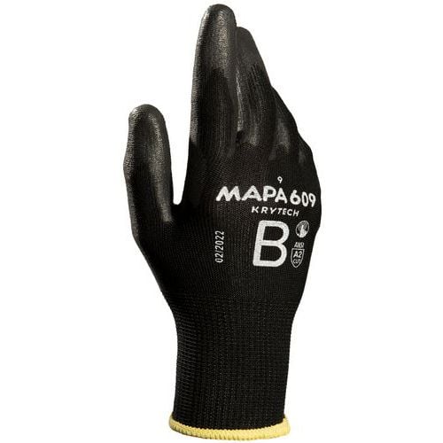 Guantes anticortes nivel B táctiles PU Krytech 609 - Mapa