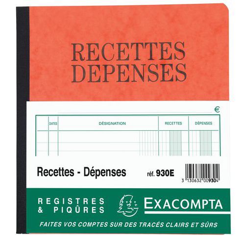 Registro de recordatorio de ingresos-gastos 21 x 19 cm - 80 páginas