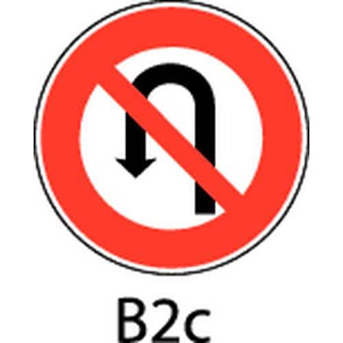 Panel de señalización - B2c - Prohibido cambiar de sentido a la izquierda