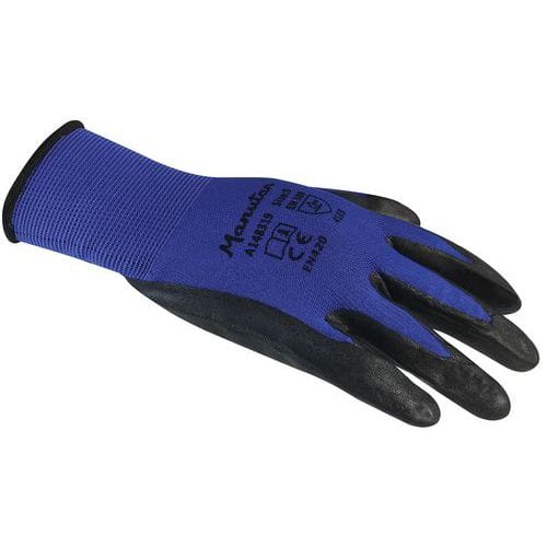 Guantes para trabajos de mantenimiento de Nylon con revestimiento de nitrilo - Manutan Expert