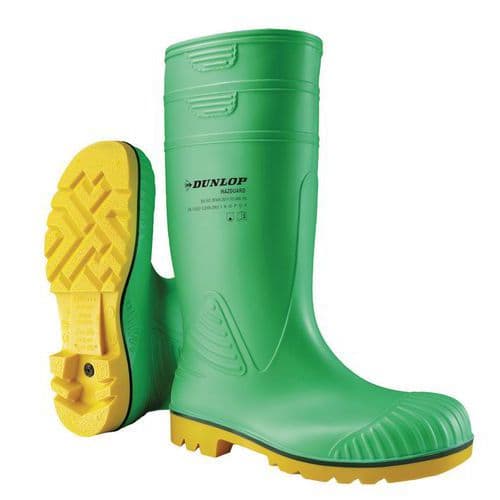 Botas de seguridad química verdes Acifort® S5 HRO CR AN SRC