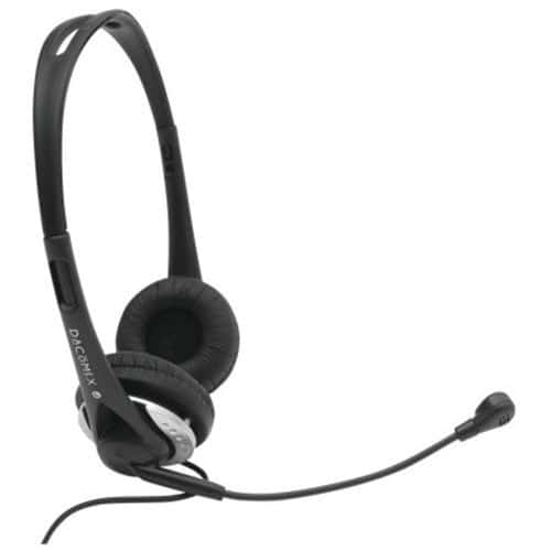 Auriculares estéreo ajustables - Negro/gris