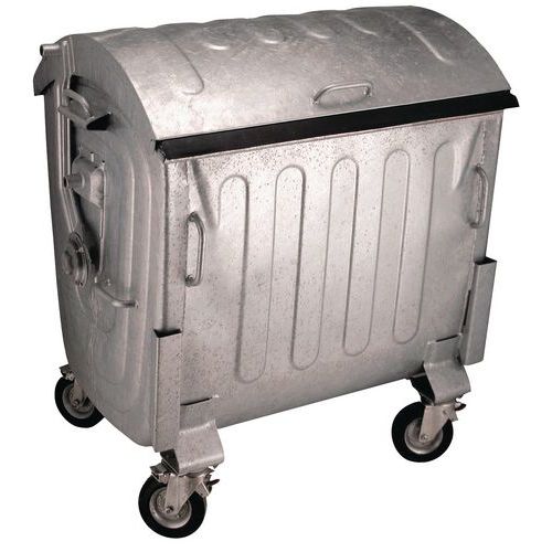 Contenedor móvil de acero galvanizado - 1.100 L