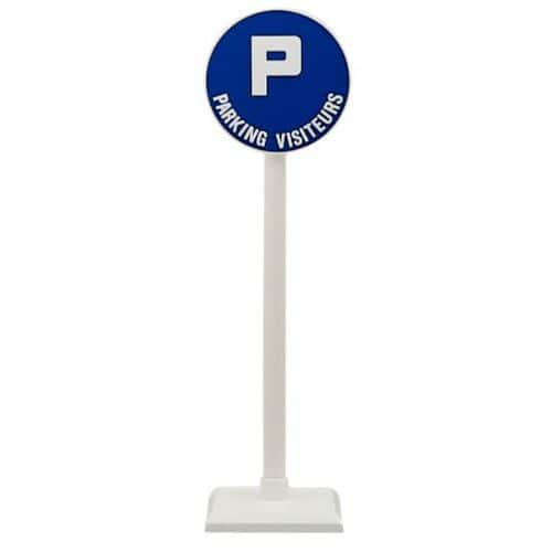 Poste de cadena para panel - PVC - En base