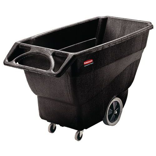 Contenedor basculante móvil de espuma estructurada, negro - 400 L - Rubbermaid