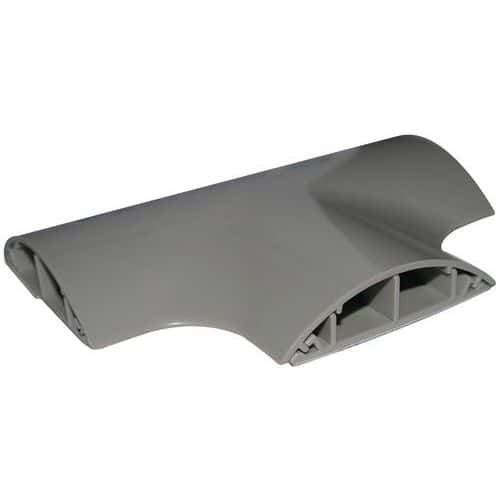 Pieza en T para canaleta de suelo PG12 - PVC gris