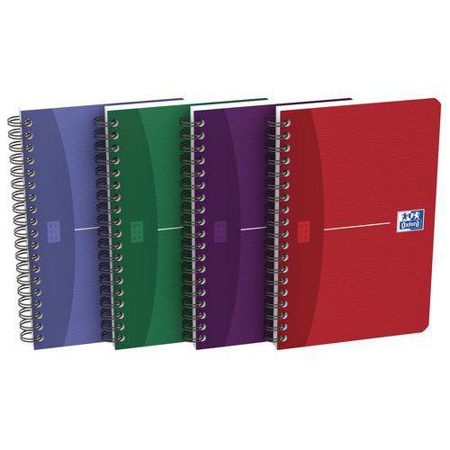 Cuaderno de espiral Oxford Ofice 11 x 17 cm 180 páginas 90 g - Cuadrícula pequeña - Surtidos - Lote de 10