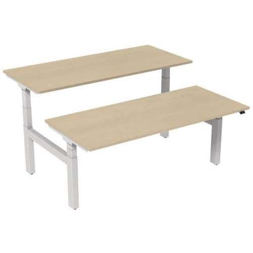 Escritorio recto ergonómico Bench eléctrico 2 plazas - Kelli