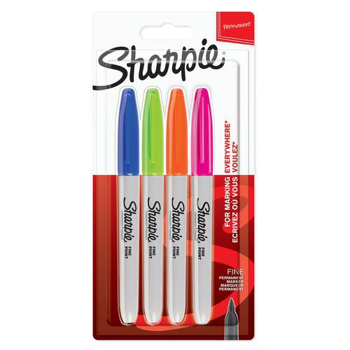 Juego de 4 rotuladores permanentes Sharpie Fine - divertidos surtidos - Sharpie®