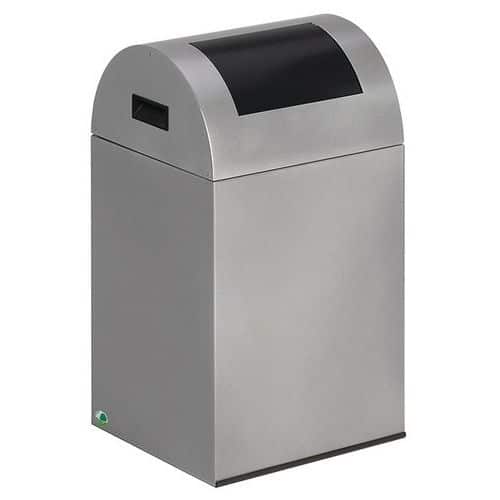 Cubo de basura de recogida selectiva ignífugo - 43 L - Con trampilla