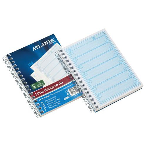 Cuaderno en espiral Tareas del día A6 - 100 páginas