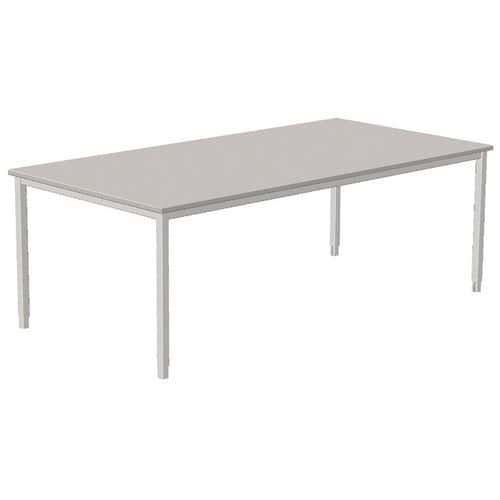 Mesa recta Combi-Classic - Gris - Base ajustable