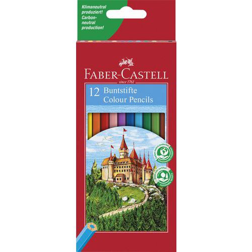 Estuche de 12 lápices de colores FABER CASTELL