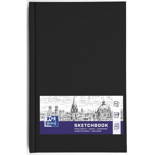 Cuaderno de bocetos Sketchbook Oxford Art Brochure 192 p 100 g negro - Oxford