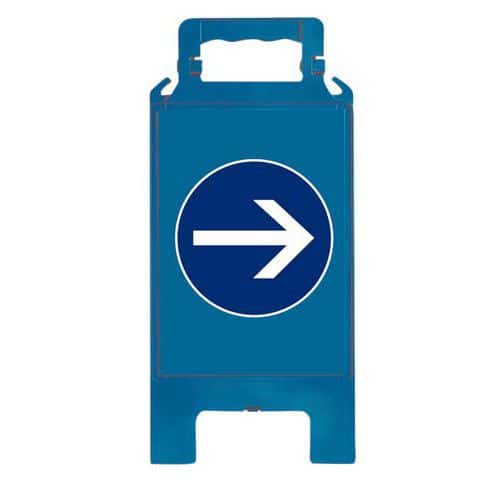 Caballete de señalización de obligación - Azul