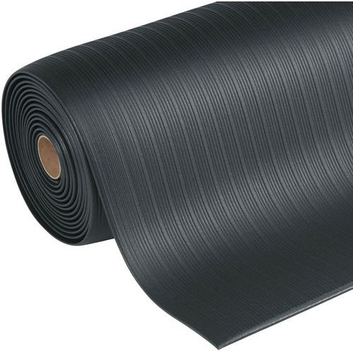 Alfombra antifatiga ergonómica Airug con estrías L60 Negro - Notrax