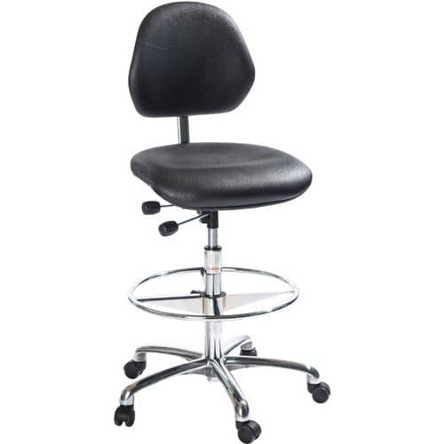 Silla de taller Aktiv -Polipiel- Alta - Global Professional Seating