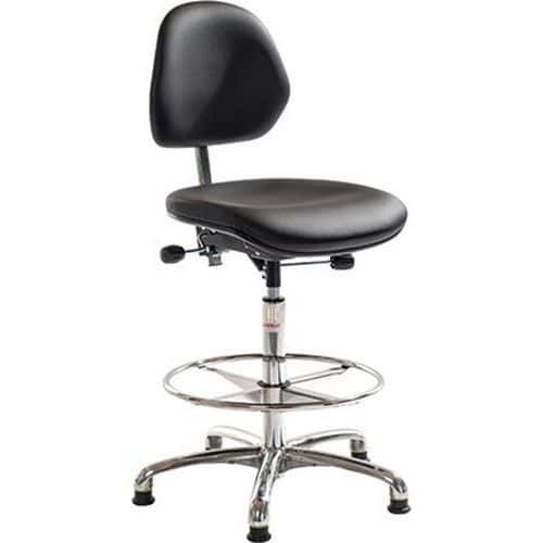 Silla de taller Aktiv ESD -Polipiel-Alta-Global Professional Seating