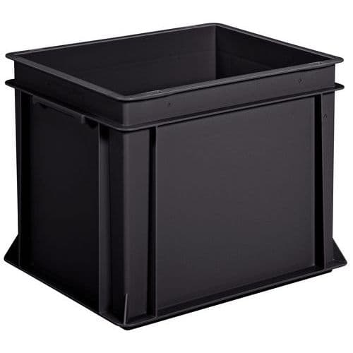 Caja norma Europa - Maciza - Negra reciclada