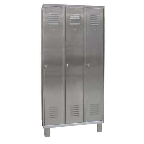 Vestuario inox 1 a 3 columnas - Industria limpia - En patas