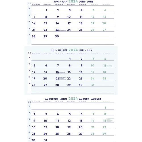 Calendario 2025, 3 meses