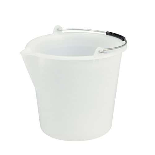 Cubo blanco con pico vertedor - De 12 a 18 L