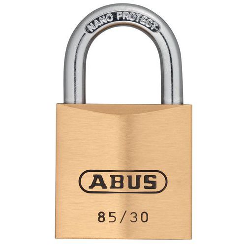 Candado de seguridad Abus serie 85 para llave maestra - 2 llaves - 30 mm